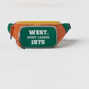 Zara 1975 Green and Orange toddler belt bag